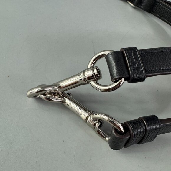 Coach Black Leather with Silver-tone Hardware Adjustable Strap - Picture 2 of 10